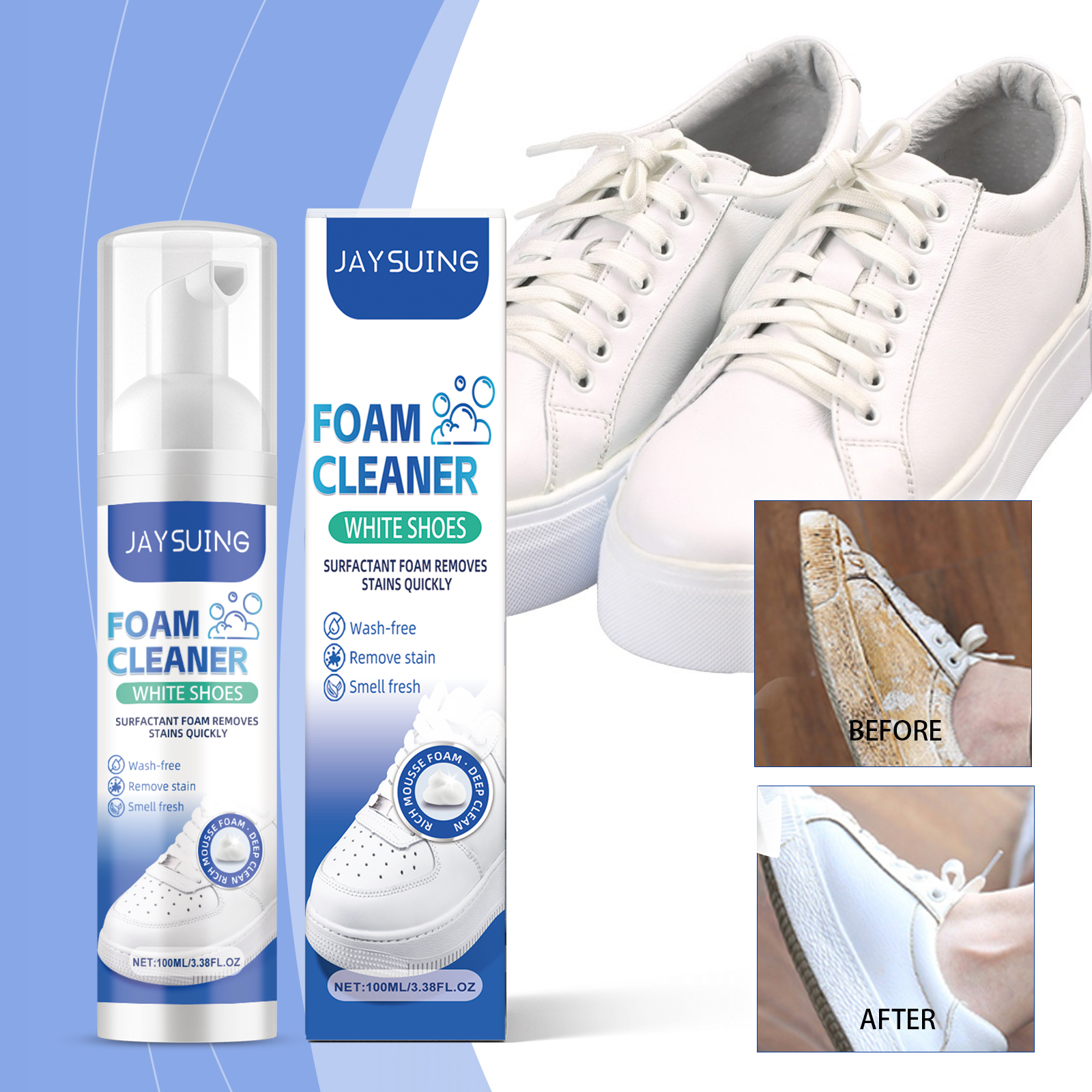 Sneaker Care White - White Shoes Foam Cleaner No Rinse
