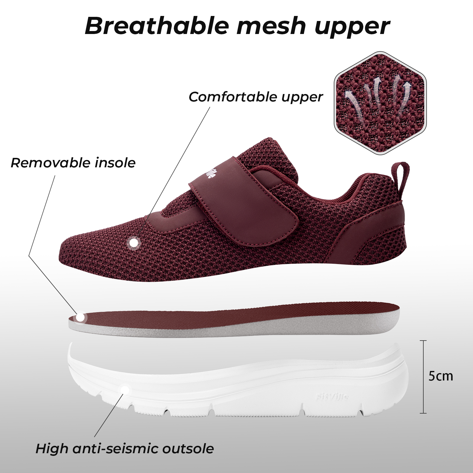 FitVille Women's Shoes Wide Di - Sneaker Care บทวิจารณ์และราคา