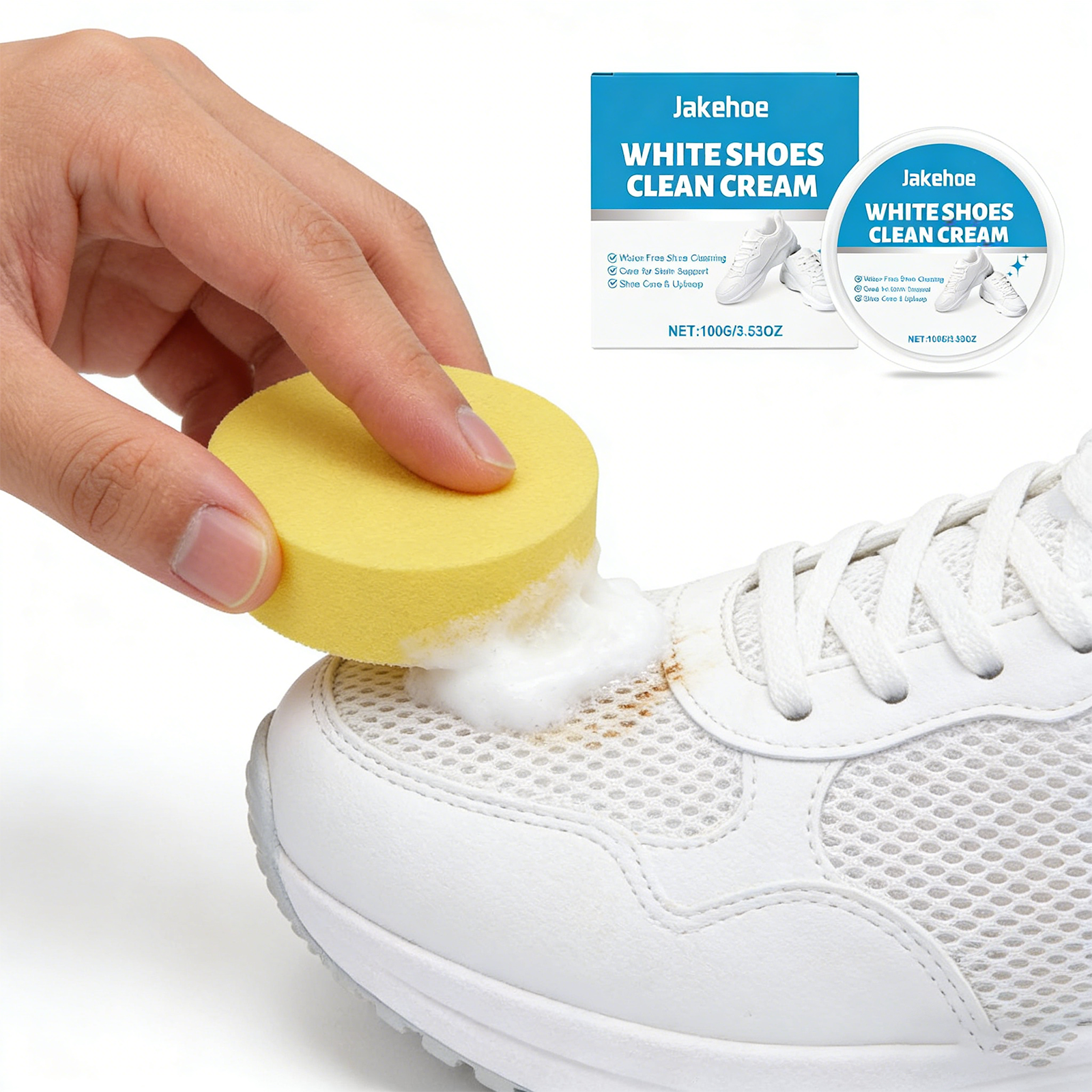 White Shoe Cleaner Cream Sneak - Sneaker Care White บทวิจารณ์และราคา